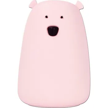Lampička LED RGB Dětská dotyková lampička BEAR LED/0,8W/5V růžová + USB + záruka 3 roky