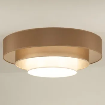 Duolla - LED Stropní svítidlo LUNETA LED/26W/230V pr. 60 cm 4000K hnědá/zlatá