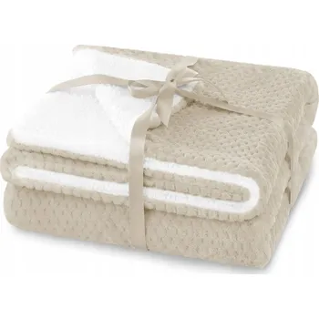 Prostěradlo Pled AmeliaHome polyester 130 cm x 180 cm béžový