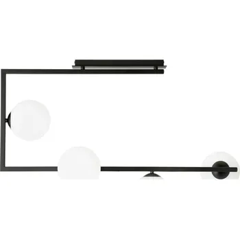 Lustr na tyči SOMA 4xE14/10W/230V černá/bílá