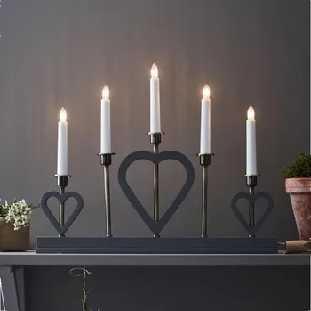 Lampička Markslöjd 705831 - Vánoční svícen MELISSA 5xE10/3W/230V šedá