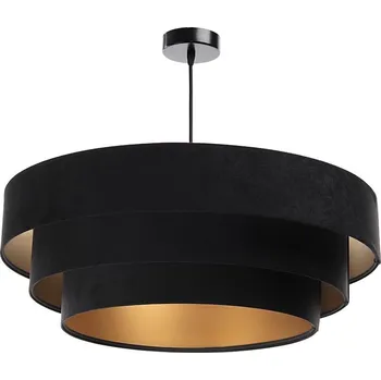 Lustr na lanku TRINITI 1xE27/60W/230V černá/zlatá