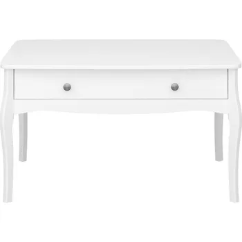 Konferenční stolek Odkládací stolek BAROQUE 55x96,5 cm bílá