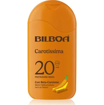 Přípravek na opalování Bilboa Carotissima Crema opalovací mléko s betakarotenem SPF 20 200 ml