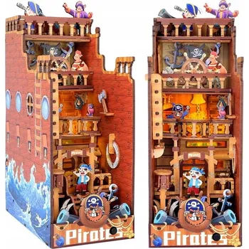 domeček pro figurky Miniaturní domeček Book Nook Pirátský ostrov