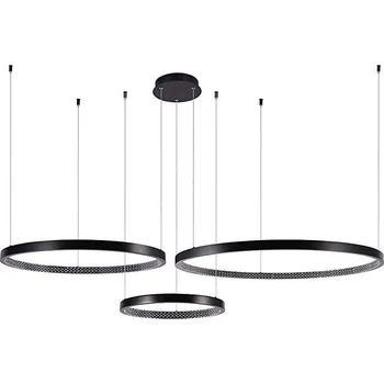 LED Lustr na lanku 3xLED/19W/230V 4000K černá