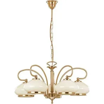 Lustr na řetězu ASTORIA 5xE27/15W/230V zlatá