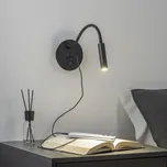Brilagi - LED Flexibilní nástěnná lampa s USB portem MAYA LED/3W/230V černá