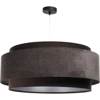 Lustr na lanku DOBLO 1xE27/60W/230V pr. 60 cm hnědá/stříbrná