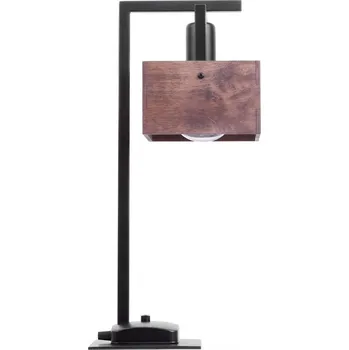 Lampička Stolní lampa DAKOTA 1xE27/60W/230V dřevo/černá + záruka 3 roky