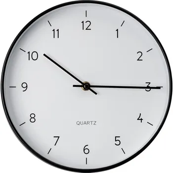 Hodiny Nástěnné hodiny pr. 25 cm 1xAA černá/bílá
