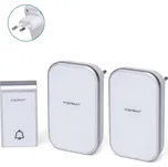 Aigostar - SADA 2x Bezdrátový zvonek do zásuvky 230V IP44 bílá