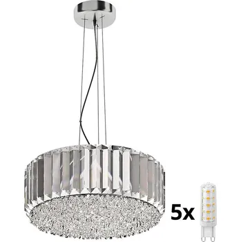 Brilagi - LED Křišťálový lustr na lanku GLAMOUR 5xG9/42W/230V