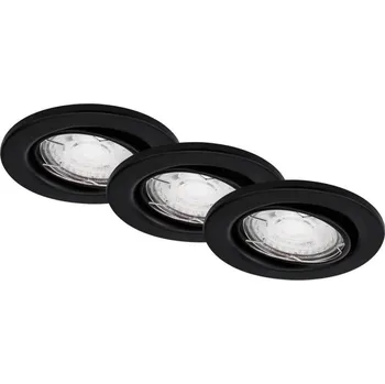 Koupelnové svítidlo Brilo - SADA 3x LED Koupelnové podhledové svítidlo 1xGU10/5W/230V IP23 černá