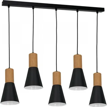 Lustr na lanku EDMON 5xE27/60W/230V černá