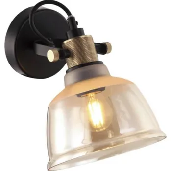 Nástěnné svítidlo Klausen 101000 - Nástěnné svítidlo ASGARD 1xE27/11W/230V béžová/černá/zlatá