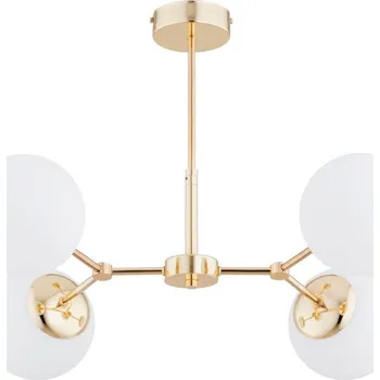 Lustr na tyči FOTON 4xE14/40W/230V zlatá/bílá