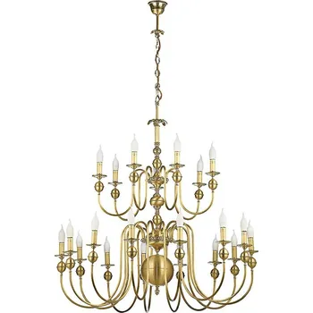 Jupiter 879 CE 21 - Závěsný lustr CEZAR II 21xE14/40W/230V mosaz matná