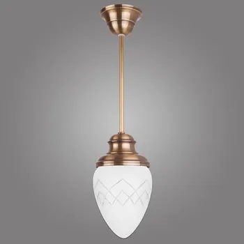 Kemar RI/1/M - Lustr na tyči RINAMA 1xE27/60W/230V mosaz