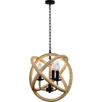 Lustr na řetězu ROPE GLOBO 3xE14/10W/230V