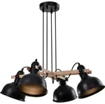 Lustr na lanku RENO 4xE27/40W/230V černá/hnědá