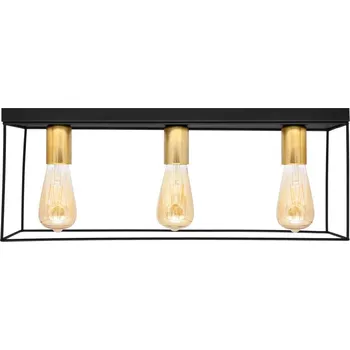 Stropní svítidlo FINN 3xE27/15W/230V černá/zlatá