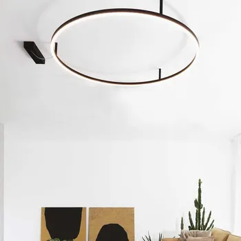 Ideal Lux - LED Stropní svítidlo ORACLE SLIM LED/53W/230V 4000K pr. 90 cm černá