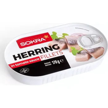 Sokra Sleďové filety v rajčatové omáčce 170g