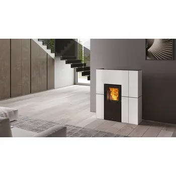 Krbová kamna Tenká peletová kamna s výměníkem EK BLADE H 15/13 kW ocel The Mind WiFi