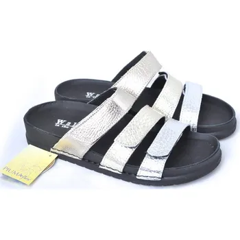 Dámské pantofle Walk in the city 7447 50630 metalické, vel. 37