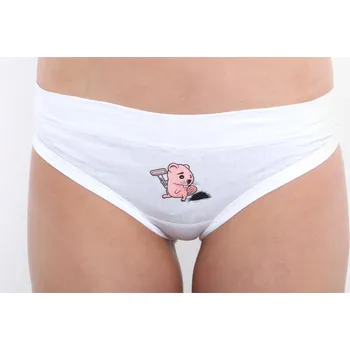 Souprava dámského spodního prádla Bastard Bobřík odvahy - bílé kalhotky - bílá