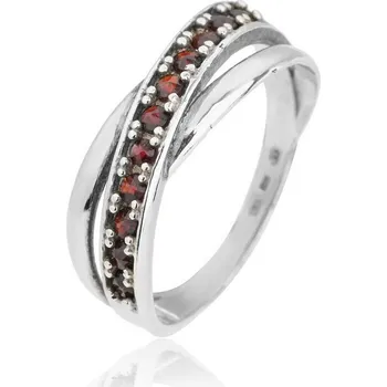 Řetízek Český Granát Jan Kos jewellery Stříbrný prsten 32109875