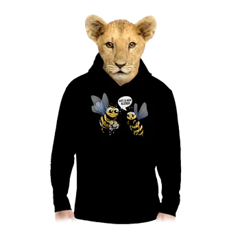 Chlapecká mikina Bastard Alergická včelka dětská mikina klokanka Black