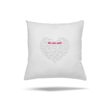 Polštář Bastard Mé srdce patří polštář White