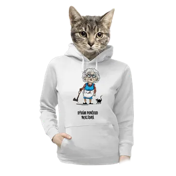 Dámská mikina Bastard Neklidná - vlastní text dámská mikina klokanka White