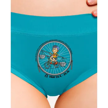 Souprava dámského spodního prádla Bastard Cyklistický horoskop: Váhy dámské kalhotky Turquoise