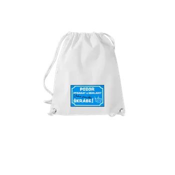 Sportovní vak Bastard Pozor, nesahat vak White