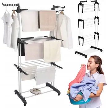 Sušák na prádlo Volně stojící vertikální Sušák Homcom 55-55 cm