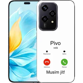 Pouzdro na mobilní telefon Gelový kryt mmCase na Honor 200 Lite 5G - pivo volá bílé pozadí