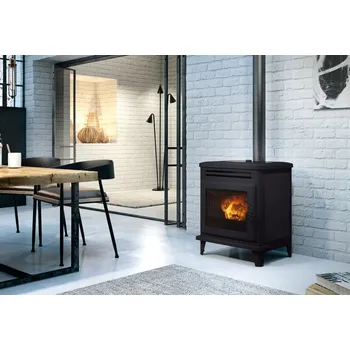 Krbová kamna Litinová peletová kamna EK LILLE UP 2-8 kW tichý režim RELAX