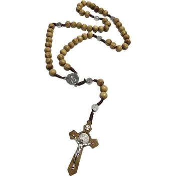 Růženec Amparo Miranda® Růženec s dřevěnými perlami NC083 hnědý