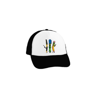 Kšiltovka Bastard Psací gang kšiltovka truckerka Black cap