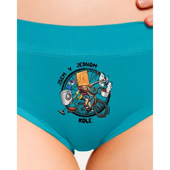 Souprava dámského spodního prádla Bastard Jsem v jednom kole dámské kalhotky Turquoise