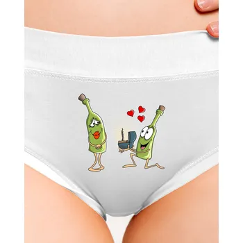 Souprava dámského spodního prádla Bastard Láska k vínu dámské kalhotky White