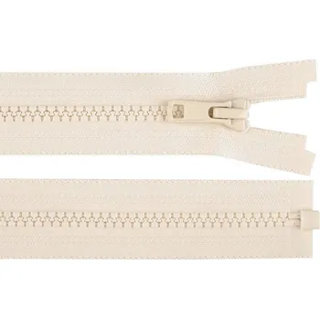 Zip Kostěný zip YKK No 5 délka 50 cm bundový - 007 krémová