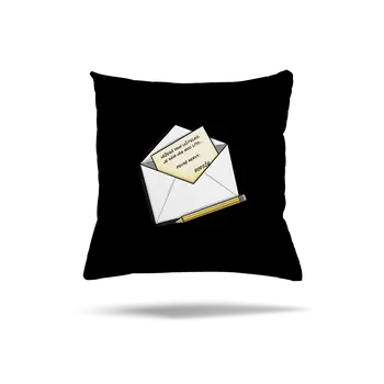 Polštář Bastard Dopis učitelce polštář Black