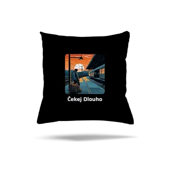 Polštář Bastard Čekej dlouho polštář Black