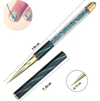 Štětec na zdobení nehtů, štětec na gel akryl nail art | štětec, doplněk - 22