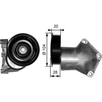 Napínák, žebrovaný klínový řemen GATES T38202