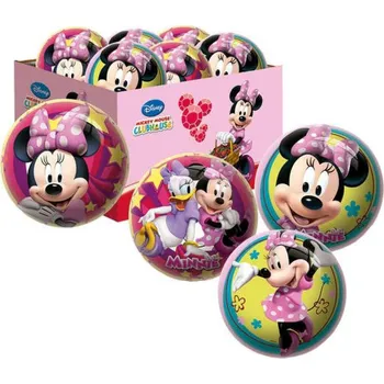 Dětský míč Unice Míč Disney Minnie 15 cm - žluto-růžový s Minnie